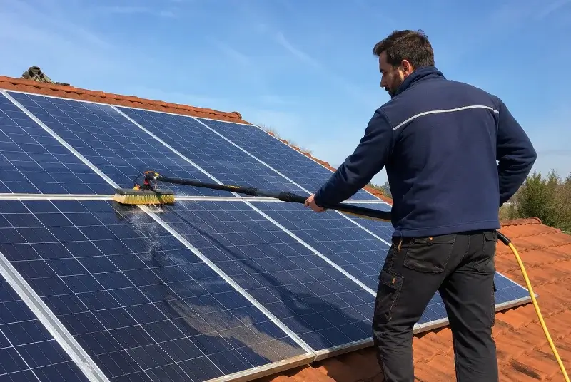 Nettoyage et entretien de panneaux solaires à Châteauneuf-le-Rouge